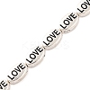 Oval with Word Love Tibetan Style Alloy Bead Strands TIBEB-O007-24-LF-3