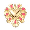 304 Stainless Steel Enamel Pendants STAS-F360-15G-1