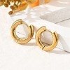 304 Stainless Steel Hoop Earrings EJEW-F339-01G-2