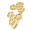 304 Stainless Steel Multi Flower Cuff Bangles for Women LS-BJEW-A154-02A-G-2