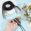 Imitation Leather Braided Chain Belts with Imitation Pearl AJEW-CP0008-67D-3