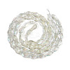 Transparency Electroplate Glass Beads Strands GLAA-T023-40B-02-2
