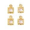 Rack Plating Brass Glass Pendants KK-S385-02G-03-1