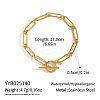 Minimalist 5mm 304 Stainless Steel Paperclip Chain OT Bracelets for Women DI6233-2-2