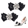 2Pcs Detachable Bowknot Polyester Ribbon Shoe Decoration FIND-FG0003-03C-1