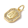 Real 18K Gold Plated Brass Micro Pave Clear Cubic Zirconia Pendants KK-L216-002G-A-2