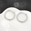 Brass Huggie Hoop Earrings KK-CBA8324-18A-P-1