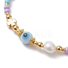 Colorful Glass Seed & Brass Braided Bead Bracelet BJEW-JB10138-02-3