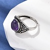 Natural Amethyst Finger Rings RJEW-A084-06AS-09-3
