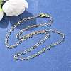 Brass Paperclip Chains Necklace for Women NJEW-P265-29G-4