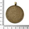 Tibetan Style Alloy Pendant Cabochon Settings TIBEP-R351-02AB-FF-3