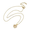 Heart 304 Stainless Steel Micro Pave Cubic Zirconia Pendant Necklaces for Women LS-NJEW-D288-05G-2