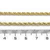3mm Brass Rope Chain Necklaces for Men Women NJEW-G160-10G-5
