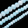 Two-Tone Imitation Jade Glass Beads Strands GLAA-T033-01A-05-5