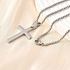 304 Stainless Steel Pendant Necklaces NJEW-P329-03B-P-3