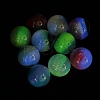 Luminous Two Tone Resin & Glitter Powder Beads RESI-F073-04-5