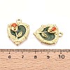 304 Stainless Steel and Enamel Pendants STAS-T068-83A-3