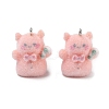 Flocking Opaque Resin Pendants RESI-F064-A15-1