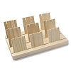 3-Slot Wooden Earring Display Card Stands EDIS-R027-01A-03-4