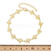 Brass Micro Pave Clear Cubic Zirconia Link Chain Bracelets for Women BJEW-A090-10A-G-5