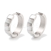 304 Stainless Steel Hoop Earrings EJEW-C096-28B-P-1
