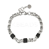 Natural Lava Rock Link Chain Bracelets for Women BJEW-Z148-06P-04-2