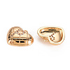 Brass Micro Pave Clear Cubic Zirconia Pendants KK-S360-144P-NF-2