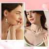 8 Pairs 2 Colors Brass Micro Pave Clear Cubic Zirconia Pendants KK-SC0006-24-5