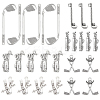 60Pcs 6 Styles Tibetan Style Alloy Pendants TIBE-SC0001-98-1