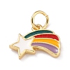Real 18K Gold Plated Brass Charms KK-L206-003A-G-2