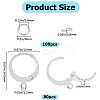 80Pcs 304 Stainless Steel Leverback Earring Findings STAS-SP0001-15-2