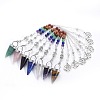 Chakra Jewelry Natural Mixed Stone Cone Dowsing Pendulums G-G771-E-1