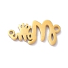 Mother's Day PVD Vacuum Plating 304 Stainless Steel  Beads LS-STAS-C035-01G-2