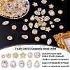 100Pcs Teardrop/Heart/Star Sew on Rhinestones GACR-TA0001-07A-4