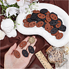 50Pcs 2 Colors 2-Hole PU Leather Buttons BUTT-CL0001-05A-3
