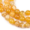 Natural Striped Agate/Banded Agate Beads Strands G-Z060-A01-C20-4