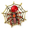 Animal Zinc Alloy Rhinestone Brooches JEWB-R052-01AG-03-1