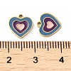 Ion Plating(IP) 304 Stainless Steel Enamel Charms STAS-D018-06G-3