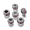Alloy Rhinestone European Beads MPDL-Q212-001H-RS-1