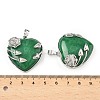 Natural & Synthetic Mixed Stone Heart Pendants G-S391-01-4