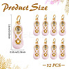 12Pcs Real 18K Gold Plated Brass Pendants KK-ME0003-21-2