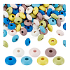 140pcs 7 colors Dyed Natural Beech Wood Beads WOOD-PH0003-11-7