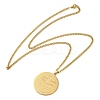 304 Stainlessa Steel Curb Chain Pendant Necklaces NJEW-H034-07G-2