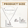 Stainless Steel Pave Colorful Cubic Zirconia Heart Necklaces & Stud Earrings Sets for Women SJEW-LP0001-42P-2