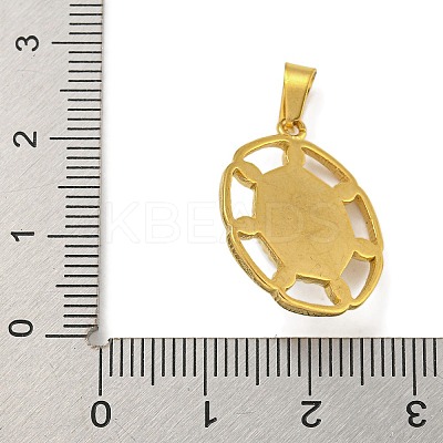 Flat Round Ion Plating(IP) 304 Stainless Steel Pendants STAS-U024-06G-1