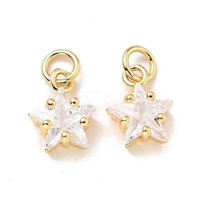 Eco-friendly Brass Micro Pave Cubic Zirconia Pendants X1-KK-D080-44G-01-1