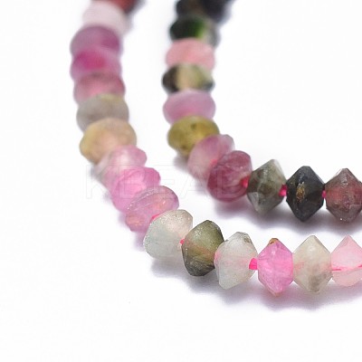 Natural Multicolor Tourmaline Beads Strands G-I249-D04-02-1