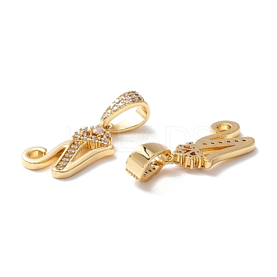 Eco-Friendly Brass Micro Pave Cubic Zirconia Pendants KK-K265-01G-N-1