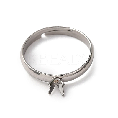 304 Stainless Steel Cuff Ring Components STAS-D372-01P-03-1