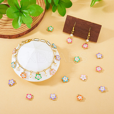 108Pcs 6 Colors Alloy Enamel Pendants FIND-TA0006-62-1